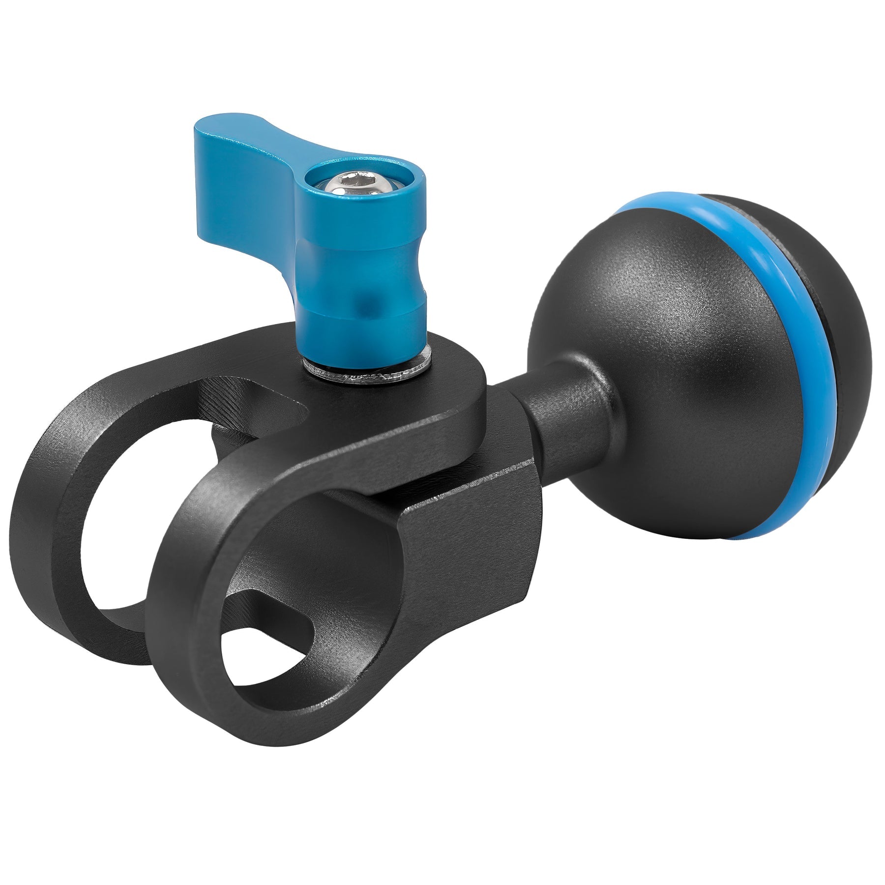 Kondor Blue Ball Head to 15MM Rod Clamp for Magic Arms (Raven Black) - Professional Camera Rig Accessory for DSLR & Mirrorless Filmmaking