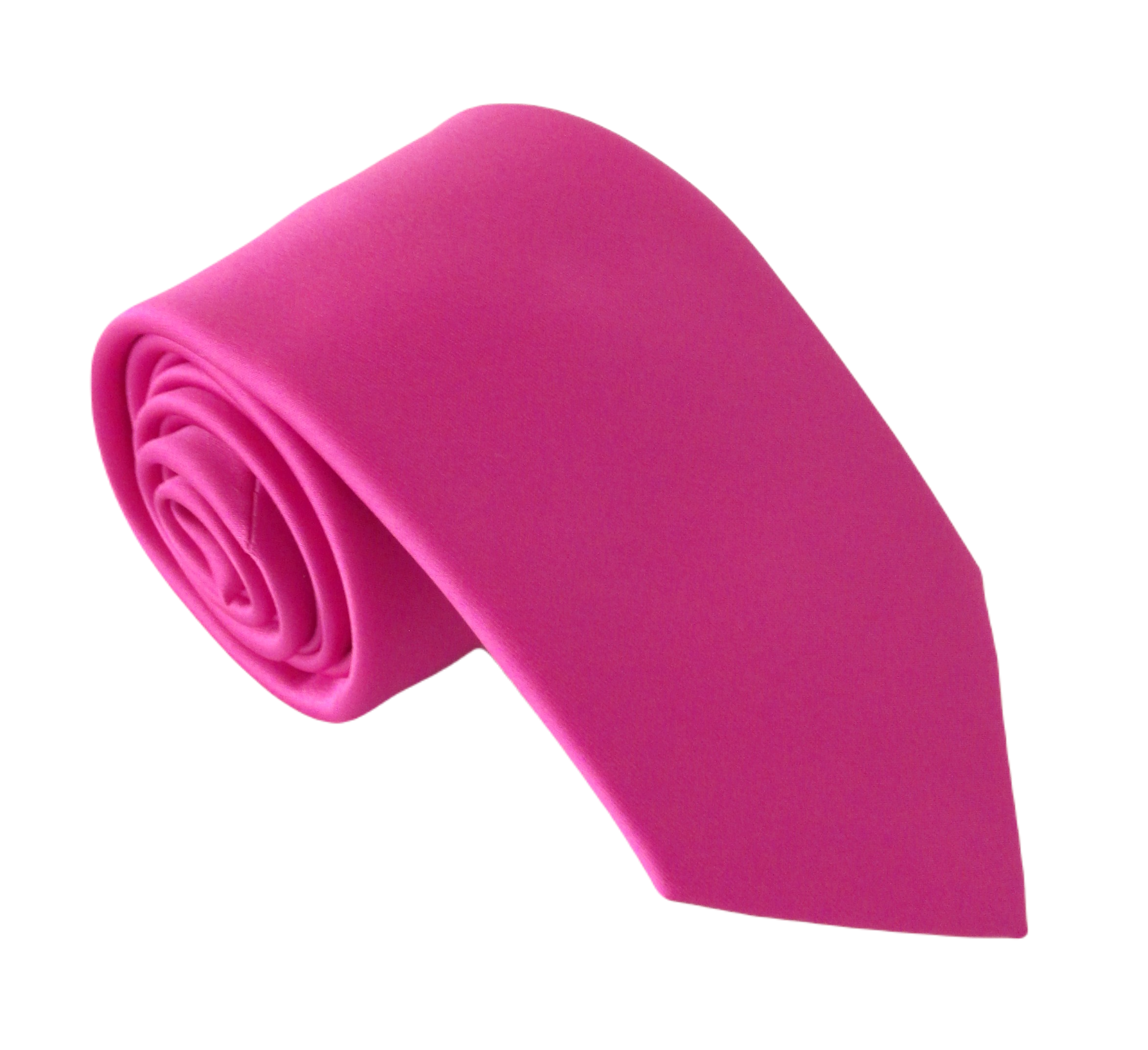 Men's Fuchsia Pink Satin Necktie - Elegant Formal Tie for Weddings, Business & Special Occasions