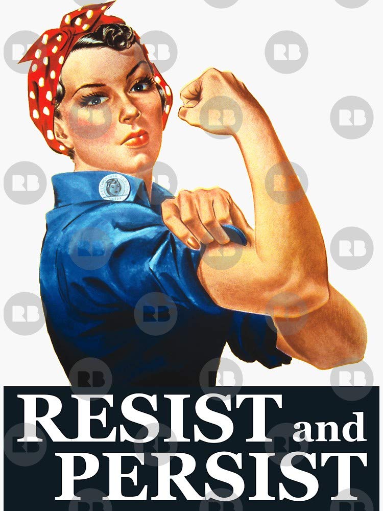 Resist and Persist Political Bumper Sticker - Funny Vinyl Decal for Cars, Windows, Trucks - Perfect for Political Expression & Activism