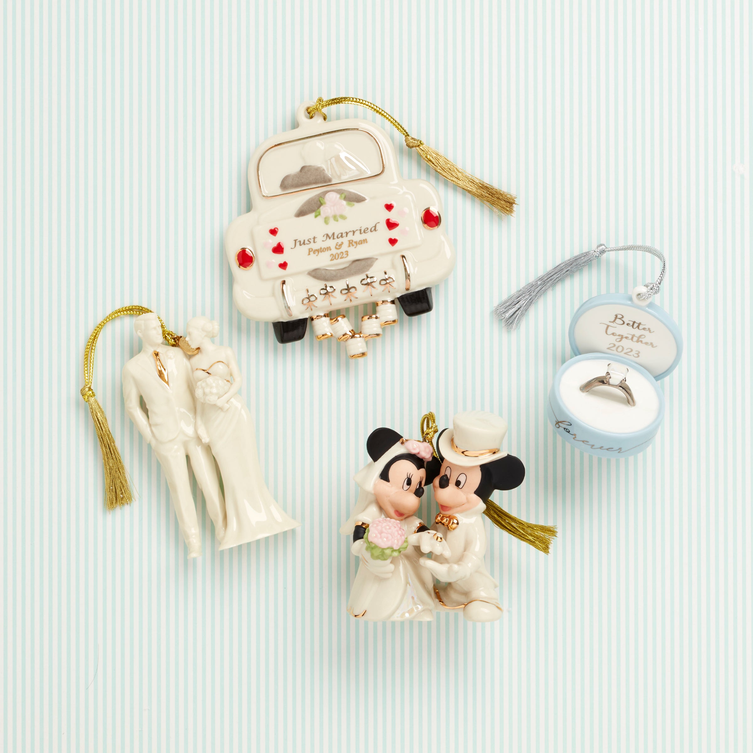 Minnie Mouse Wedding Ornament - Disney Bridal Shower Decor, Christmas Tree Topper, Gift for Bride - Perfect for Disney Themed Weddings & Special Occasions