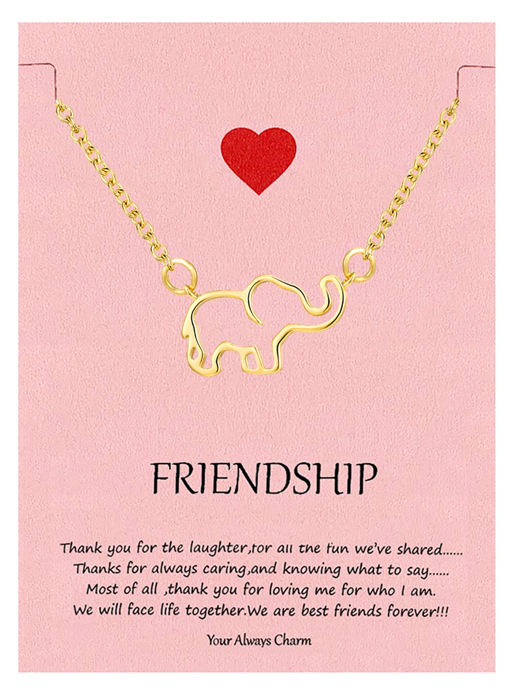 Charming Elephant Necklace for Women - Elegant Elephant Friendship Jewelry, Perfect Birthday Gift for Girls | Ideal for Everyday Wear, Special Occasions & Friendship Gifts
