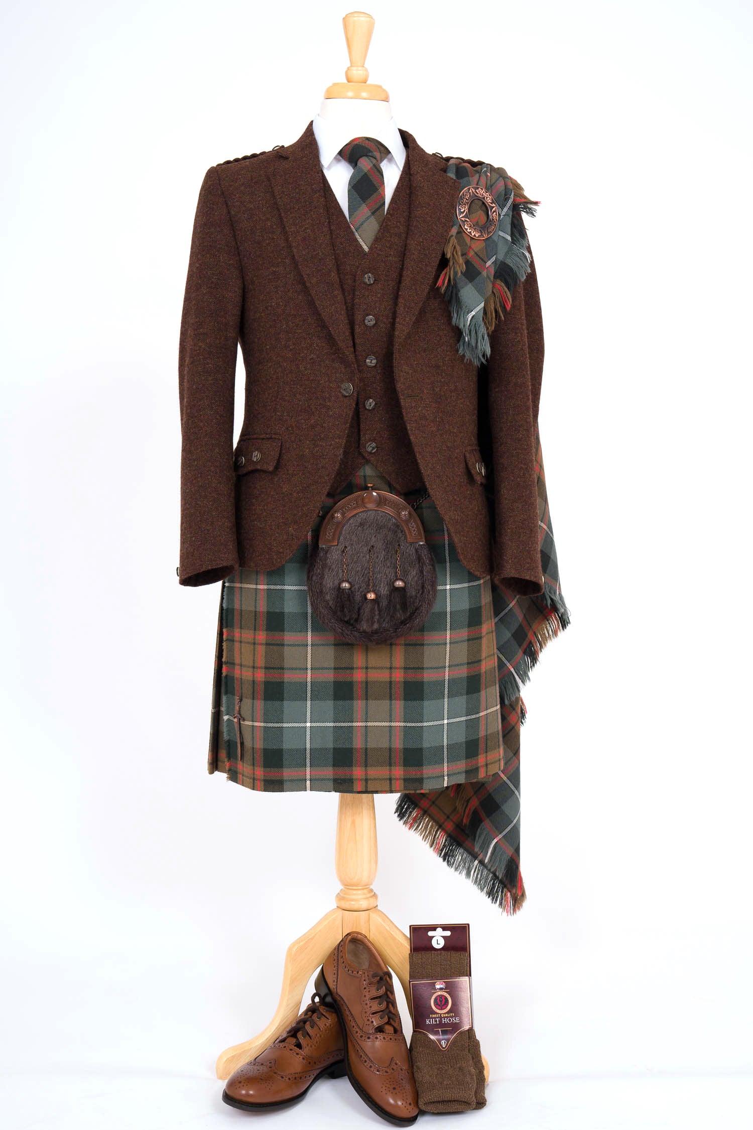Stylish Brown Tweed Crail Outfit for Women - Vintage-Inspired Jacket & Skirt Set - Perfect for Fall Fashion, Office Wear & Special Occasions