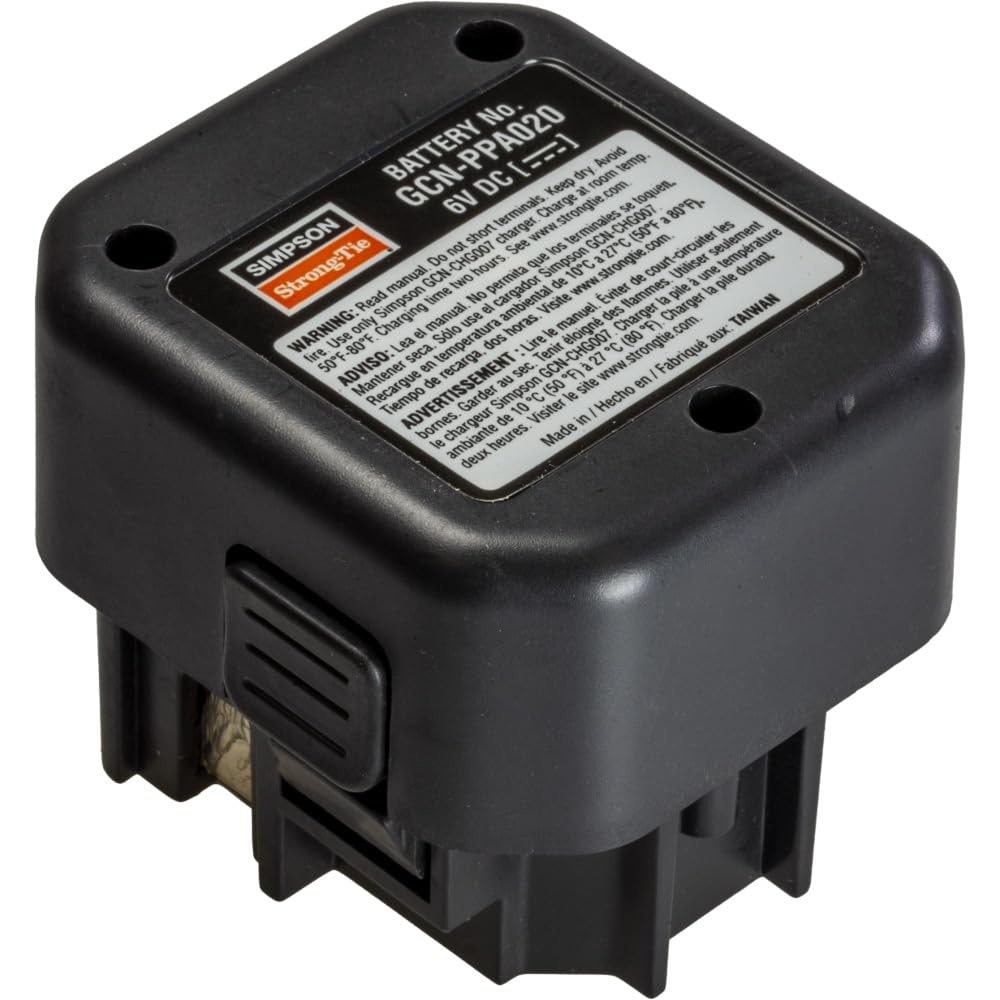 Simpson Strong-Tie GCN-PPA020 Replacement Battery for MEP Gas Concrete Nailer - Power Tool Accessory for Construction & Framing Projects