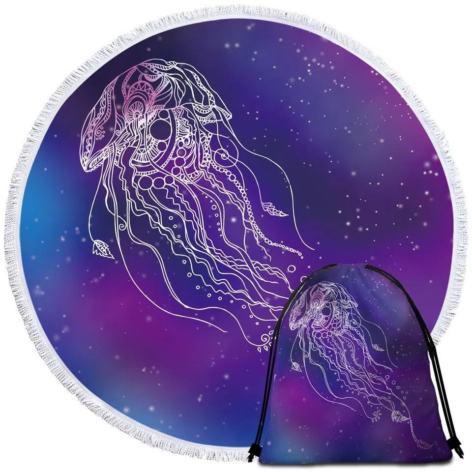 Jelly Dreams Towel & Backpack Set - Soft, Absorbent, Lightweight for Beach, Pool, Gym, Travel - Perfect for Summer Outings and Outdoor Activities