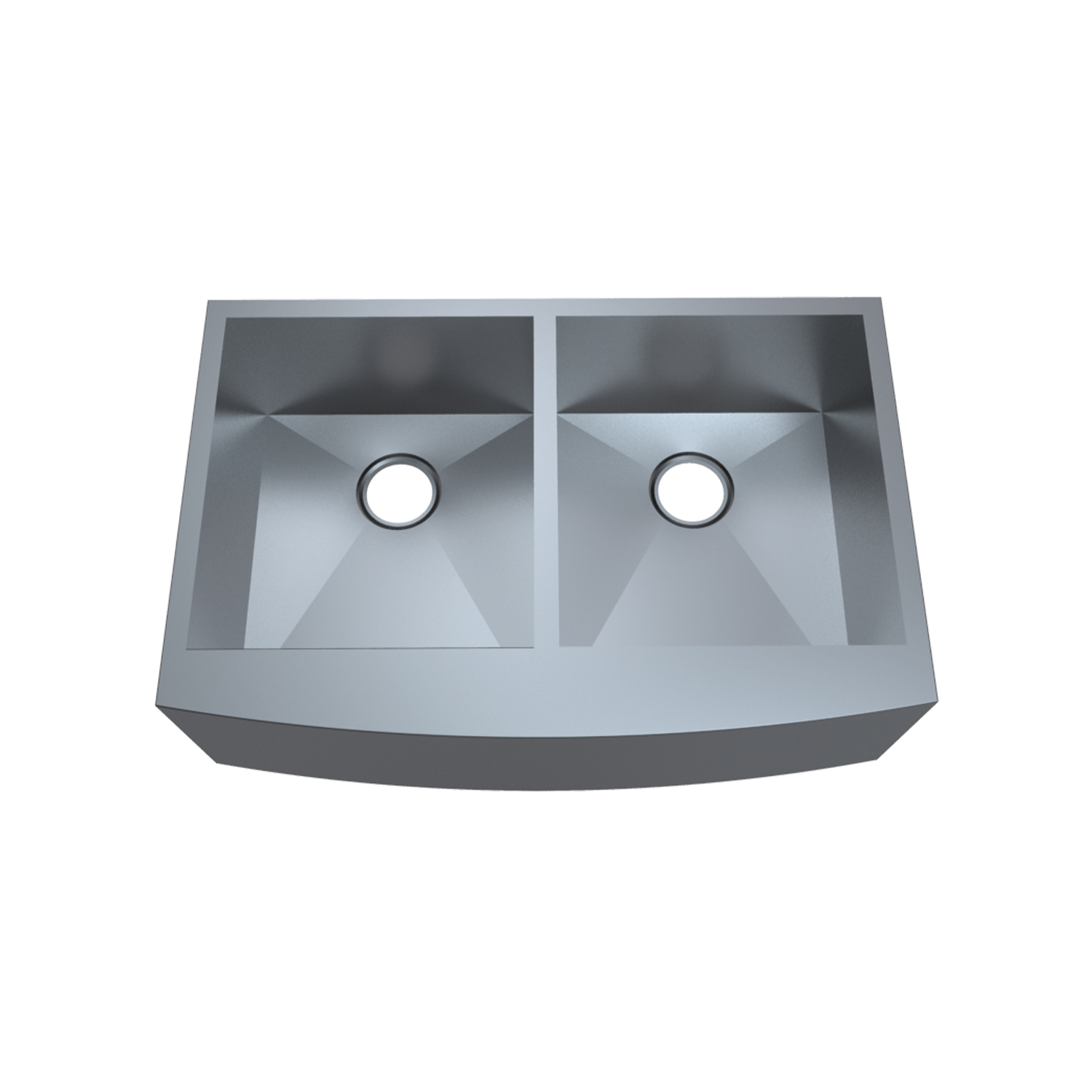 DAX Handmade Farmhouse Double Bowl Top Mount Kitchen Sink 33 x 20 Inch - 16 Gauge Stainless Steel with Accessories (DX SQ 3320F) - Perfect for Rustic Farmhouse, Modern Kitchen & RV Renovations