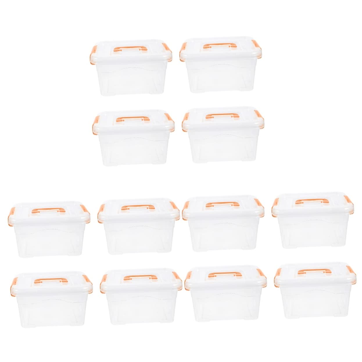 12-Piece Portable Storage Box Set - 16-Quart Makeup Organizer with Lids, Drawer Storage Containers for Cosmetics | Perfect for Travel, Home & Salon Organization