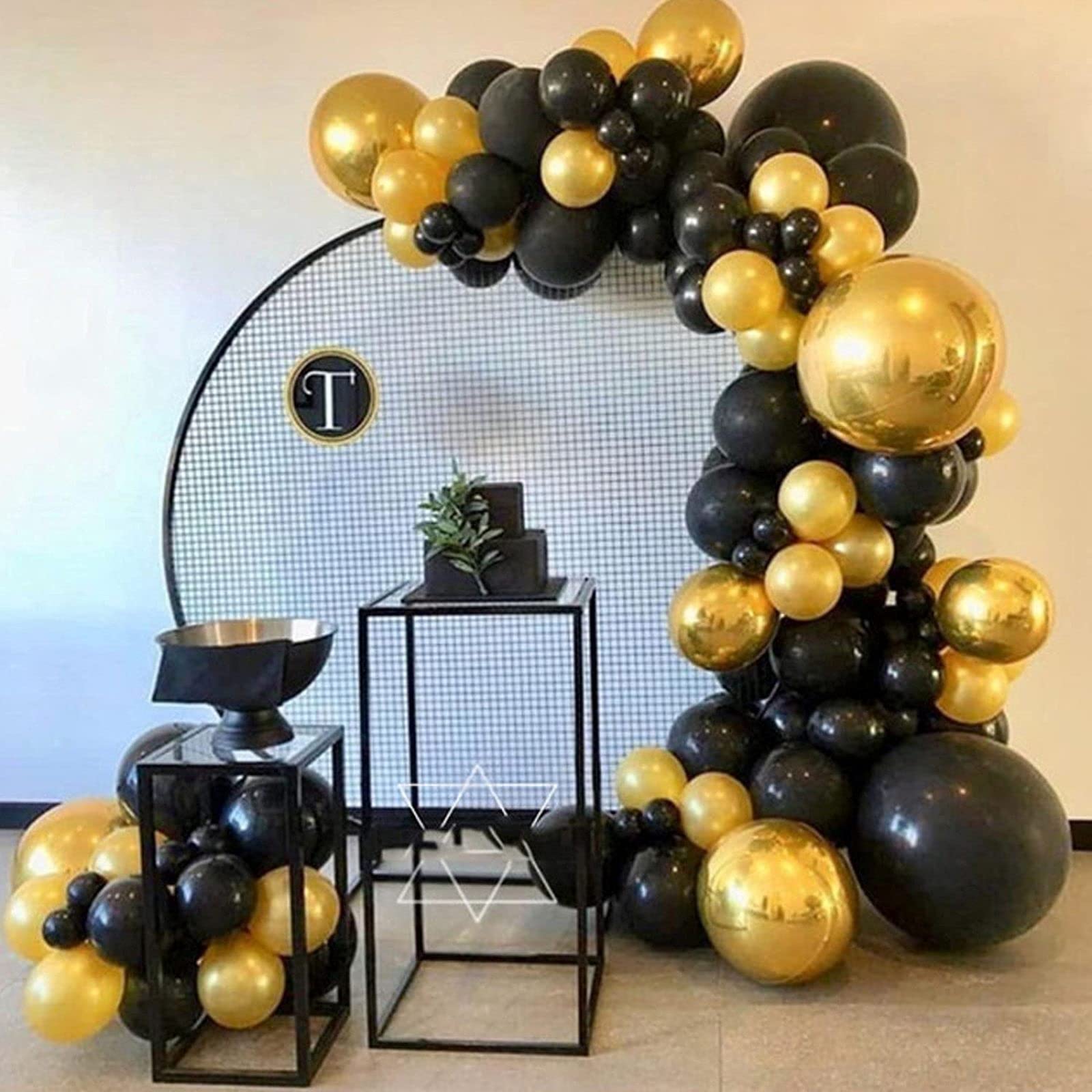 Round Metal Wedding Arch Frame - 2.2M Black Circle Backdrop Stand for Balloons, DIY Party Decorations & Photography Props | Perfect for Outdoor Weddings, Garden Events & Birthday Celebrations