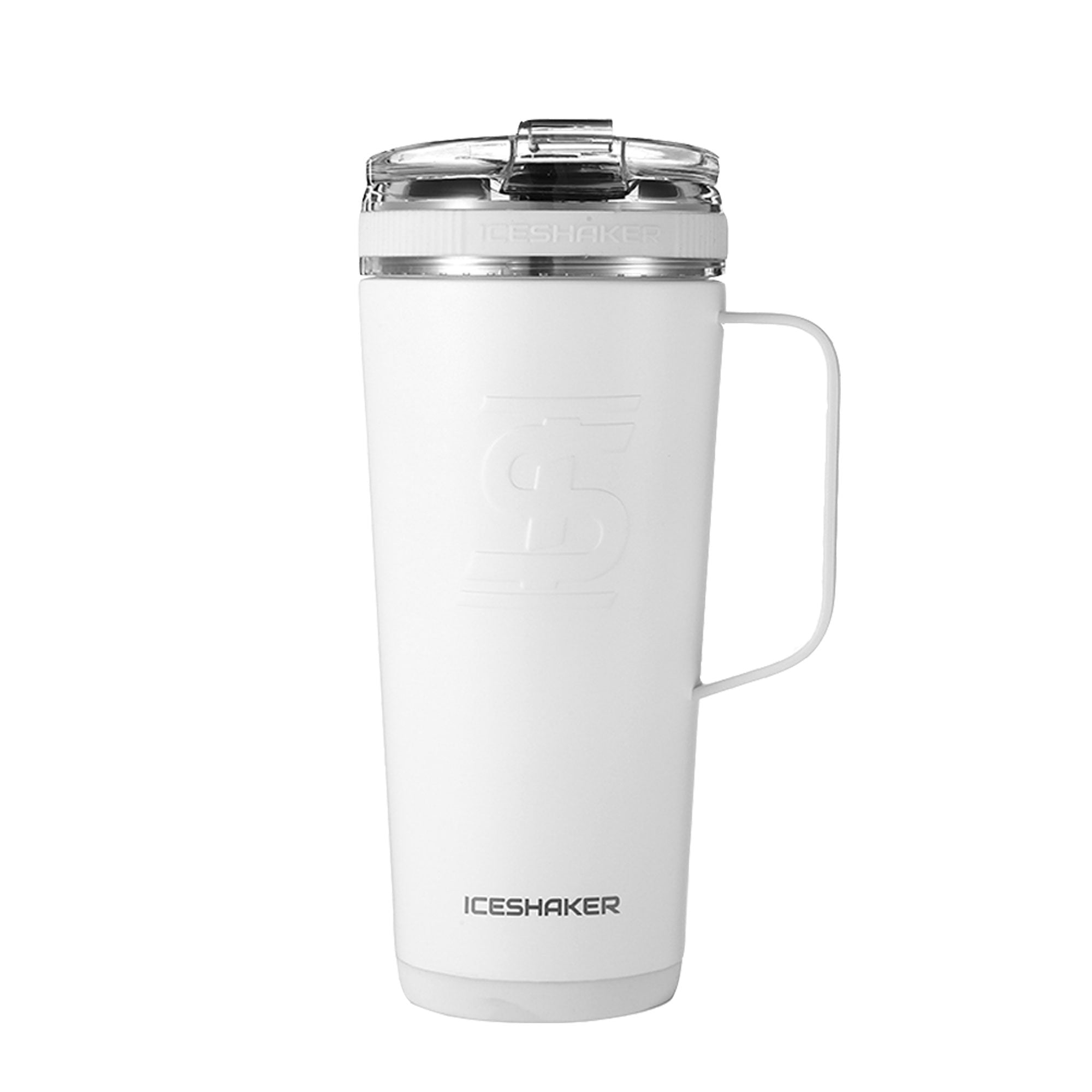 26oz Flexible Water Bottle with Handle - BPA Free, Leak Proof, Durable for Gym, Hiking & Outdoor Activities - White