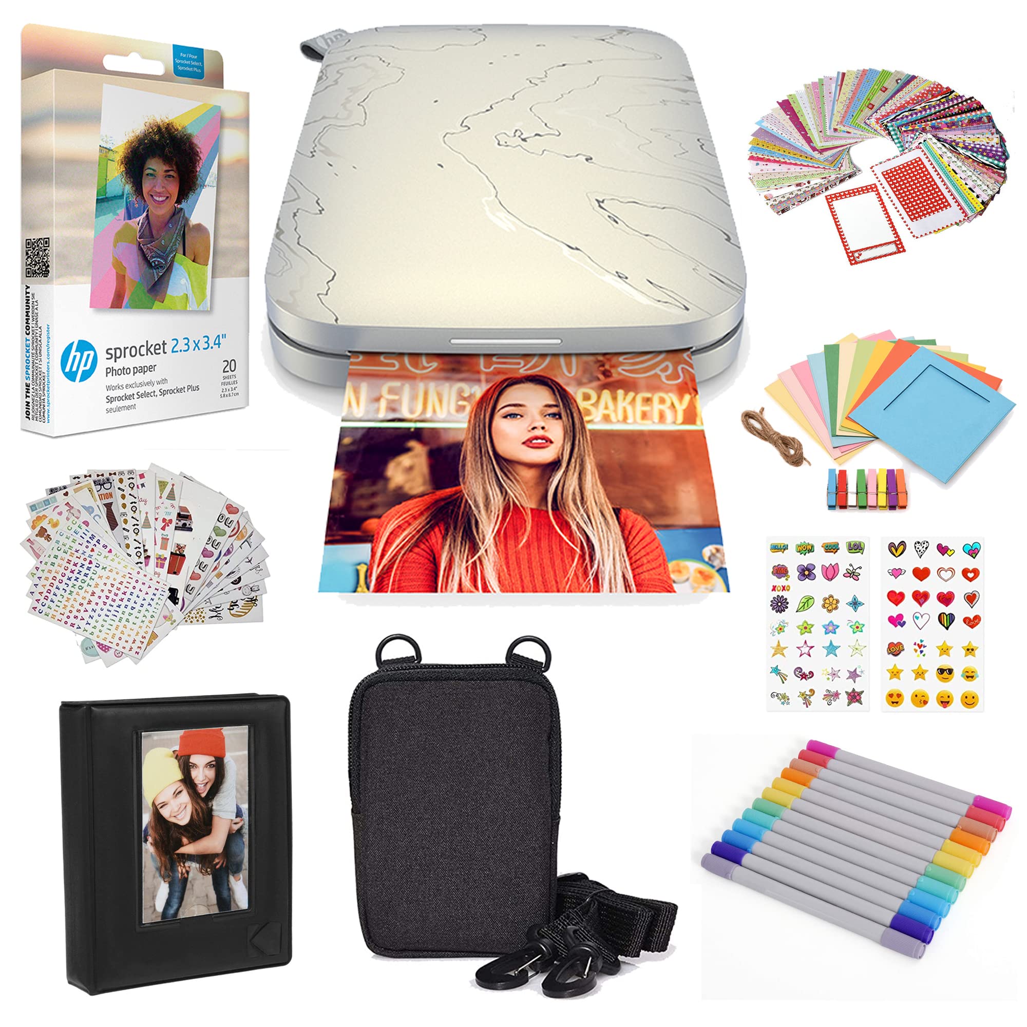 HP Sprocket Select Portable Instant Photo Printer for Android & iOS - Wireless 2x3