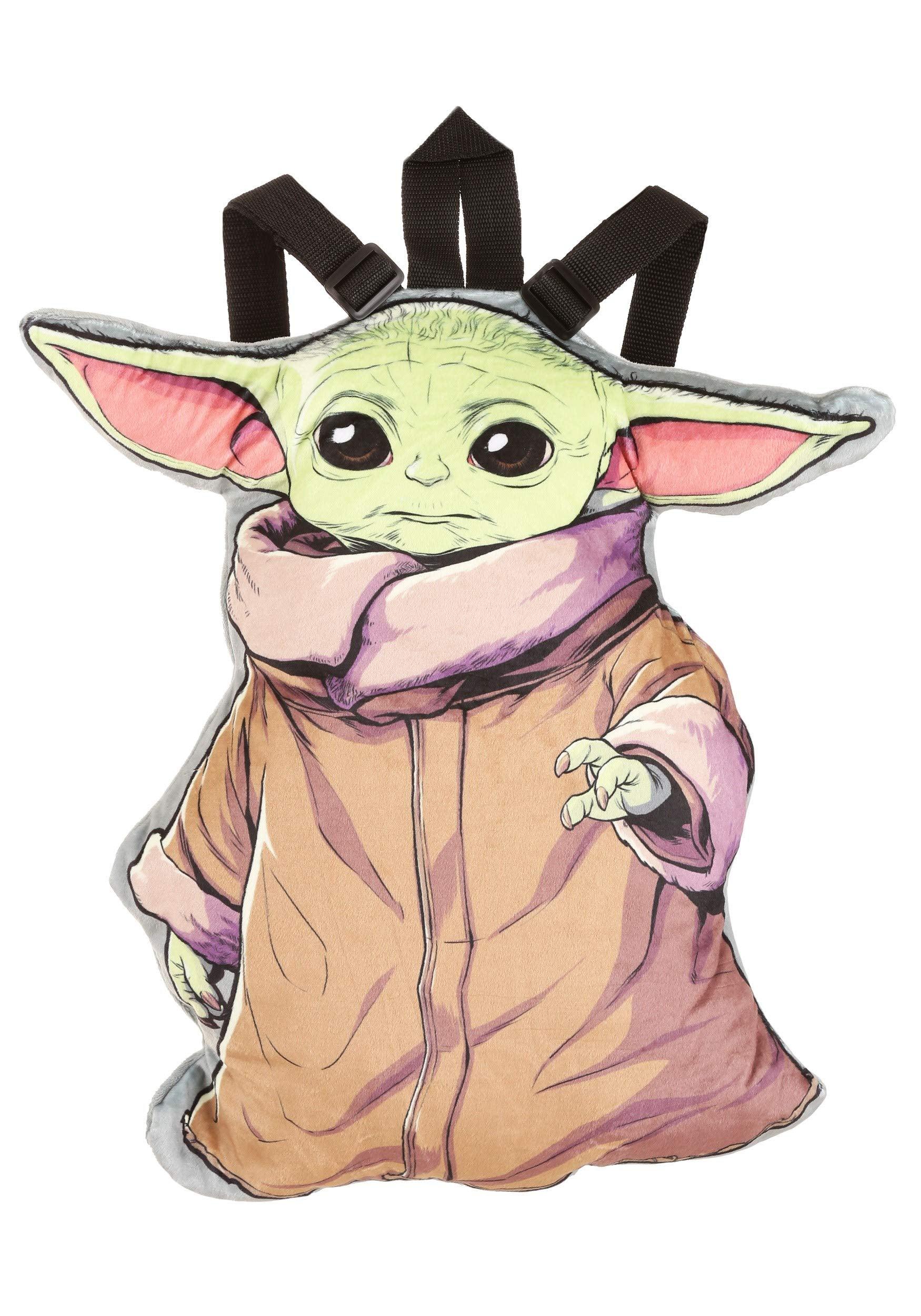 Baby Yoda 16-Inch Backpack for Kids - Star Wars The Mandalorian Grogu Plush School Bag - Perfect for School, Travel & Cosplay