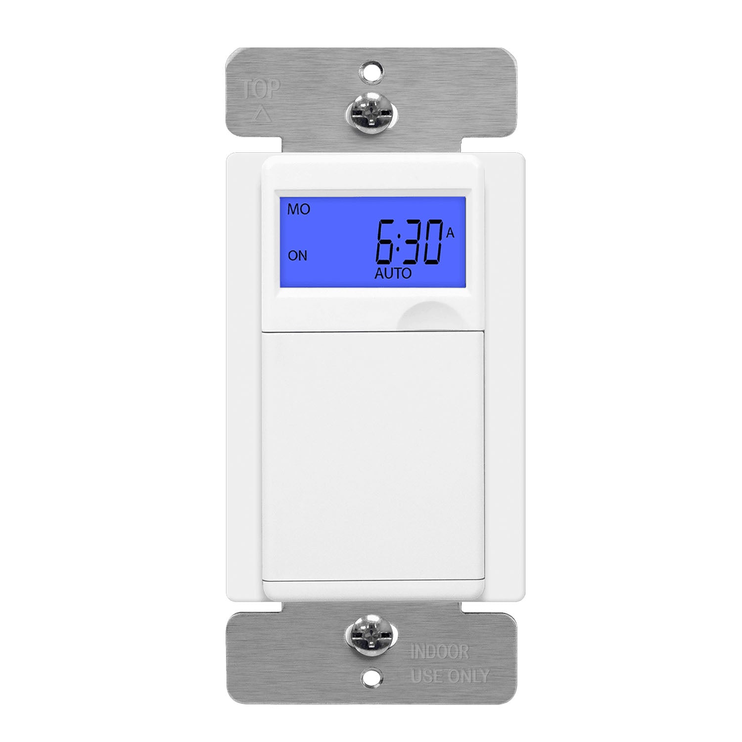 15 Amp 7-Day Digital Programmable In-Wall Timer Switch - White | Ideal for Lights, Fans & Appliances | Perfect for Home Automation & Energy Savings