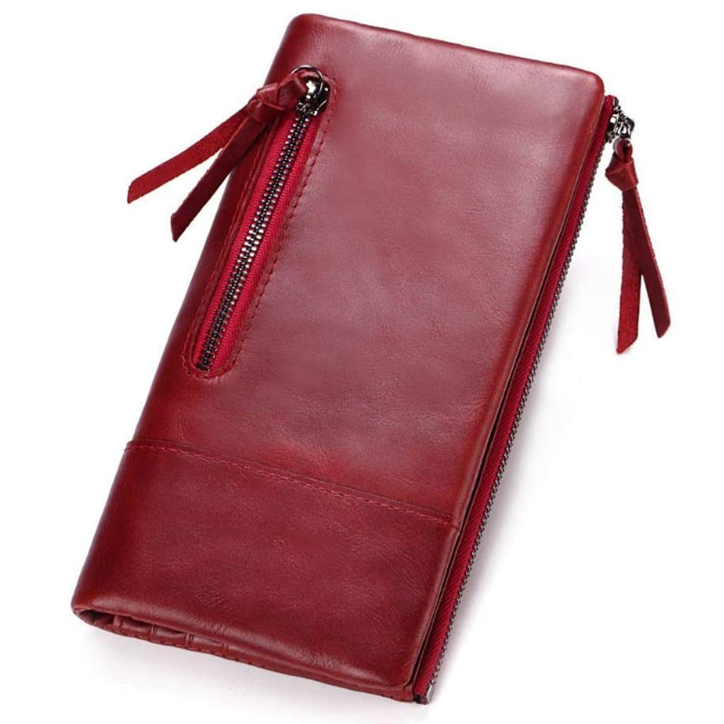 Premium Women's Leather Wallet - Long Clutch with Zippered Coin Purse | Durable & Sweat-Resistant | Perfect for Everyday Use, Travel & Special Occasions