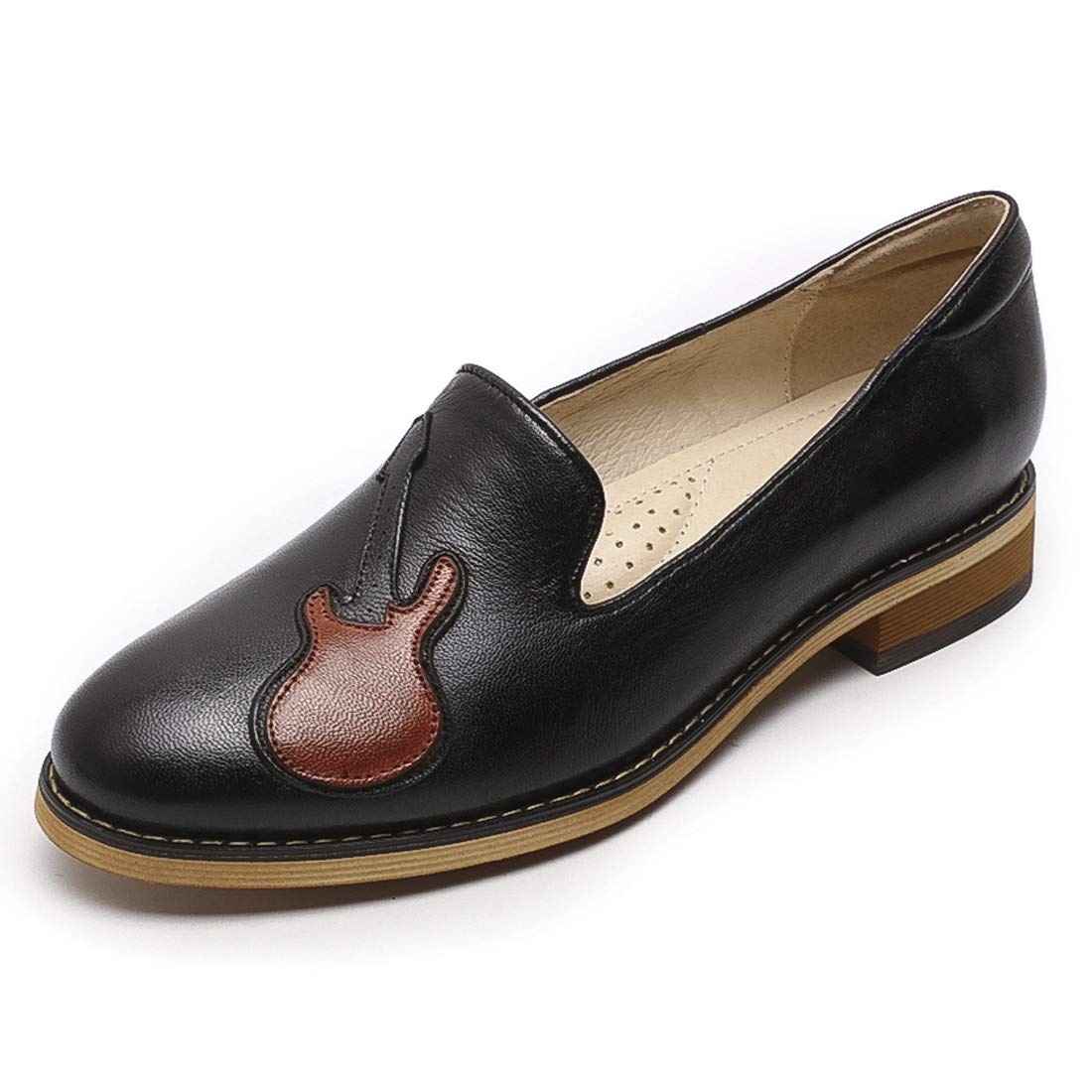 Mona Flying Women's Genuine Leather Penny Loafers - Slip On Comfortable Flats for Office, Business Casual & Everyday Wear - Perfect for Work, Commuting & Weekend Outings