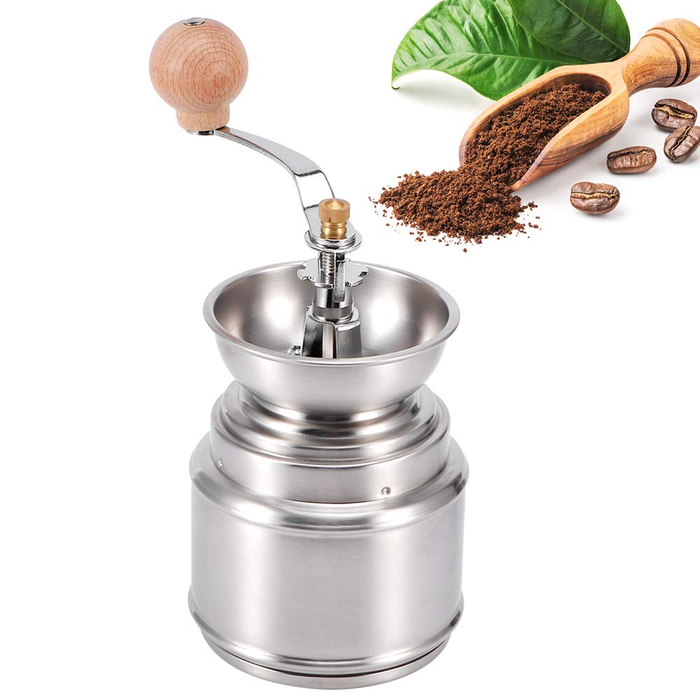 Premium Stainless Steel Manual Coffee Grinder - Adjustable Hand Crank Mill for Coffee Beans, Spices, Vanilla & Nutmeg | Perfect for Home, Camping & Travel Use