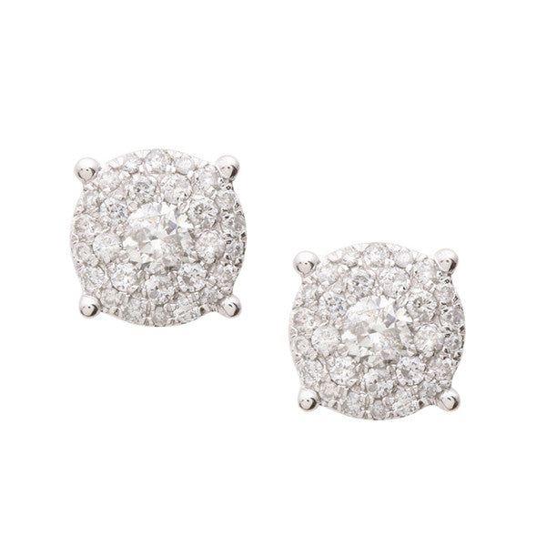 Exquisite Cluster Diamond Earrings for Women – Sparkling Studs for Everyday Wear & Special Occasions