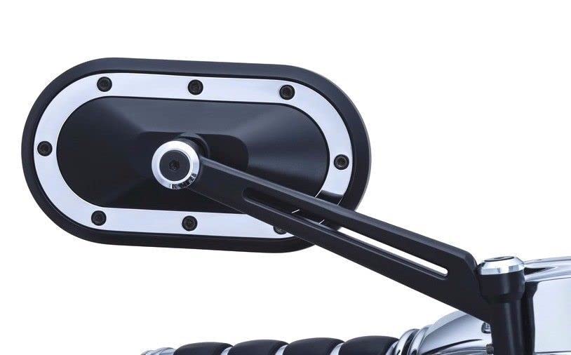 Kuryakyn Compatible Black Chrome Heavy Duty Motorcycle Mirrors - Pair for HD Indian 1766 - Perfect for Cruisers, Touring Bikes & Custom Builds