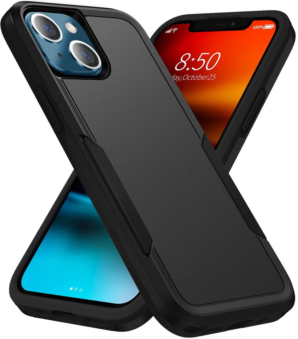 Apple iPhone 8 Hard Shell Protective Case - Shockproof & Scratch Resistant Cover for iPhone 8 (Black) - Perfect for Everyday Use, Travel & Outdoor Activities