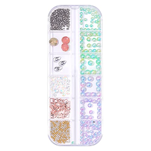 Holographic Snowflake Nail Sequins - Christmas Nail Art Decals with Curved Tweezers - Shimmering Nail Glitter for Holiday Manicures & Winter Nail Designs