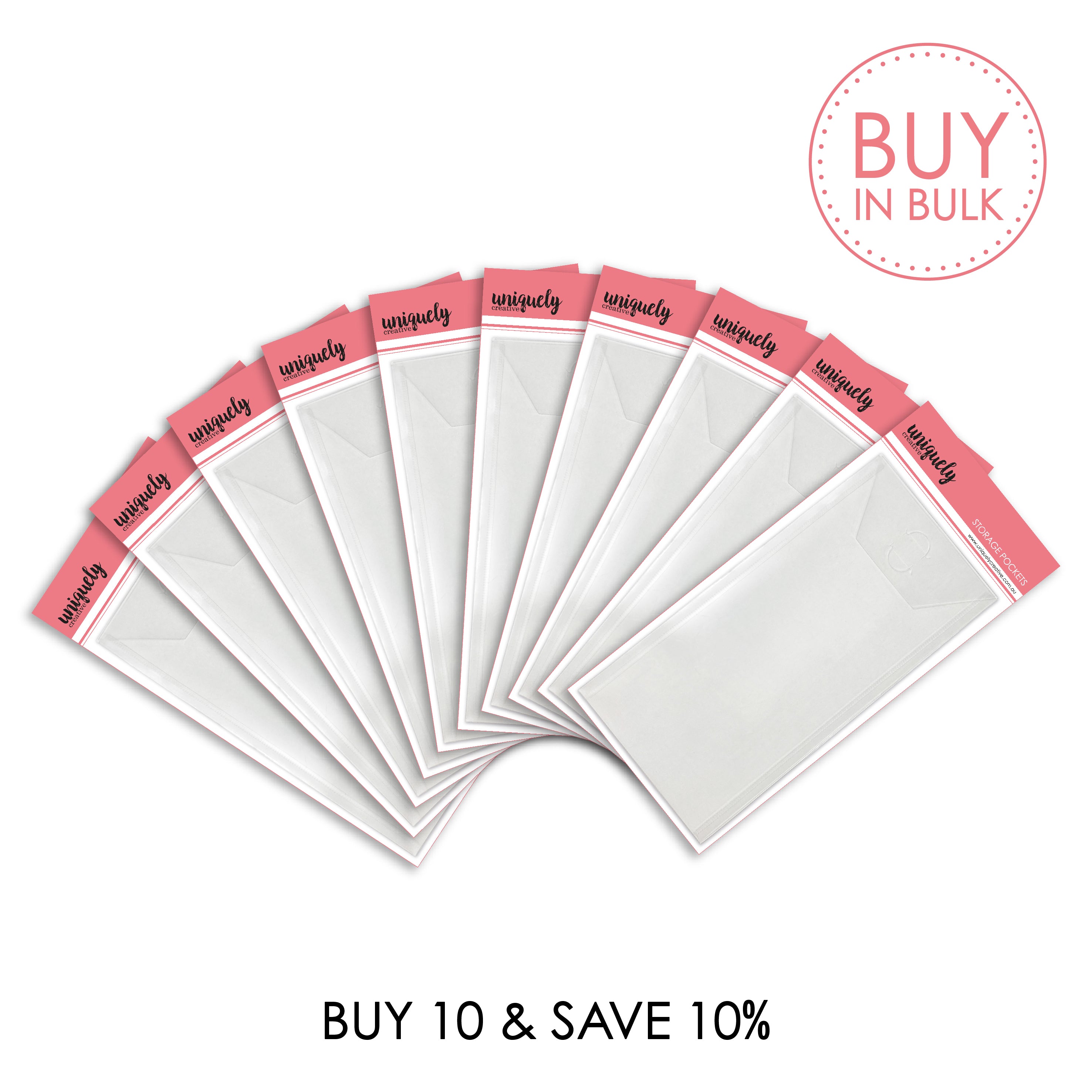 Bulk Large Storage Pockets Slimline Organizer (10-Pack) - Perfect for Office, Home, and Travel Organization