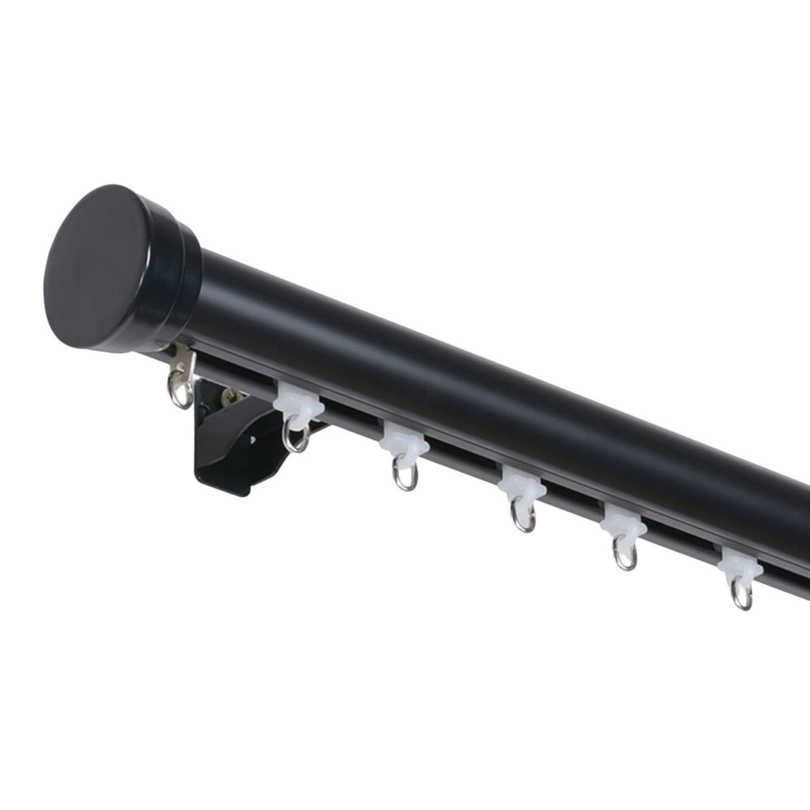 Heavy Duty Aluminum Wall Mount Curtain Track Set 1-6m - Black 2.8m (2x1.4m) Curtain Rod for Living Room, Bedroom - Perfect for Home Decor & Window Treatment