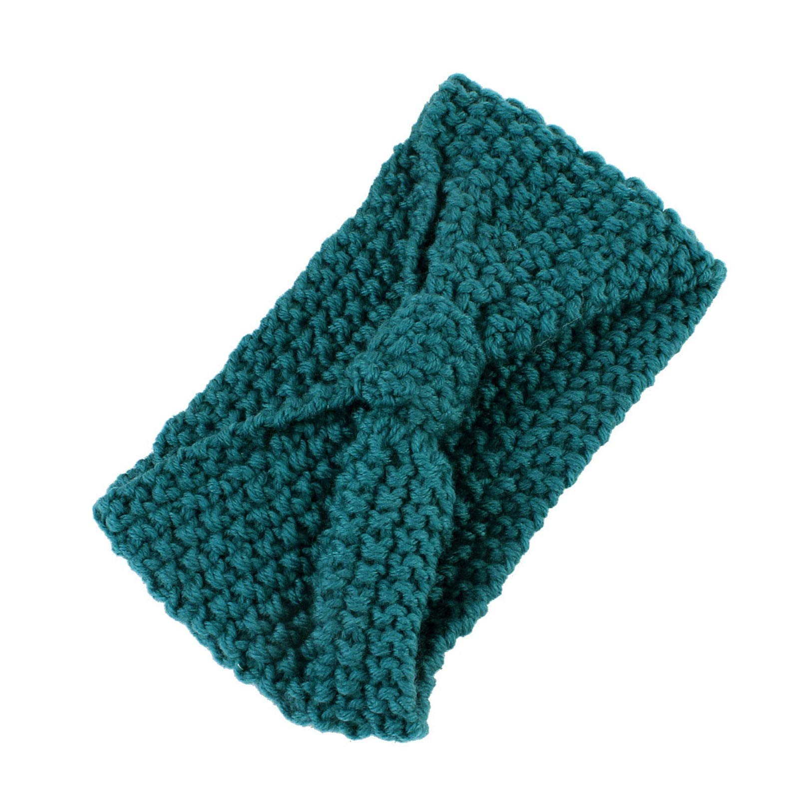 Crochet Headbands for Women & Kids - Warm Bulky Knit Headwrap for Adults & Children - Mint Green One Size - Perfect for Winter Sports, Yoga, and Outdoor Activities