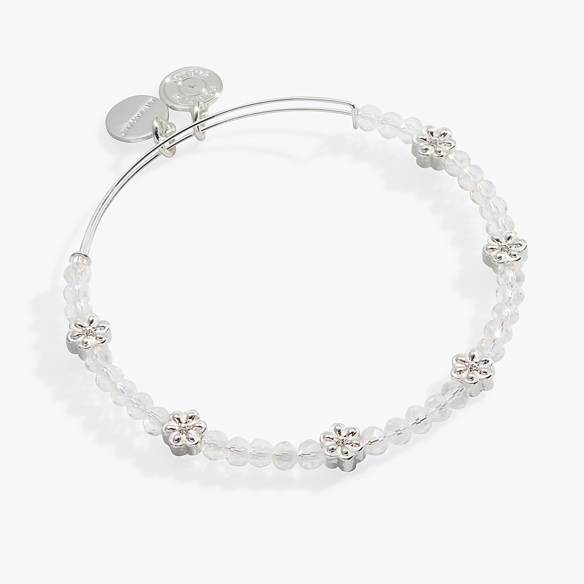 Elegant Floral Crystal Beaded Bangle Bracelet for Women - Perfect for Weddings, Parties & Special Occasions
