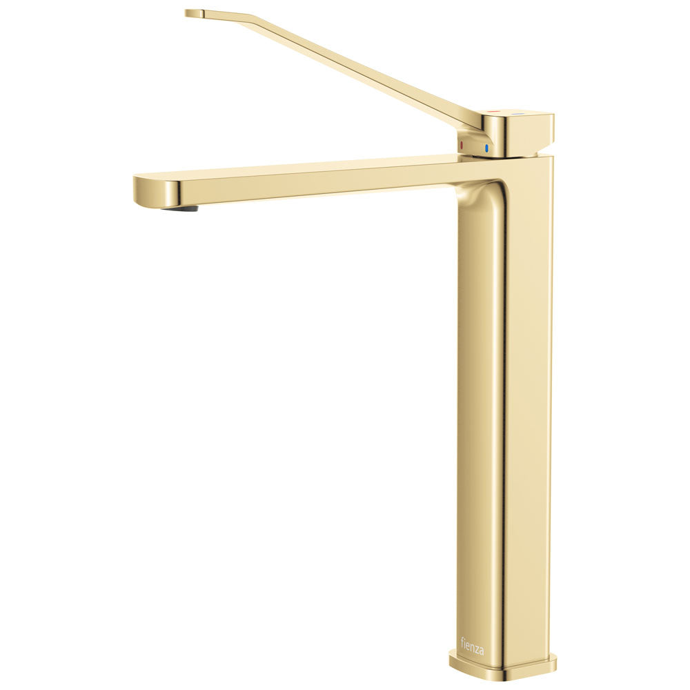 Fienza 233107DUB Tono Care Tall Basin Mixer Faucet in Urban Brass Finish - Modern Bathroom Sink Faucet for Vanity, Powder Room & Guest Bathroom