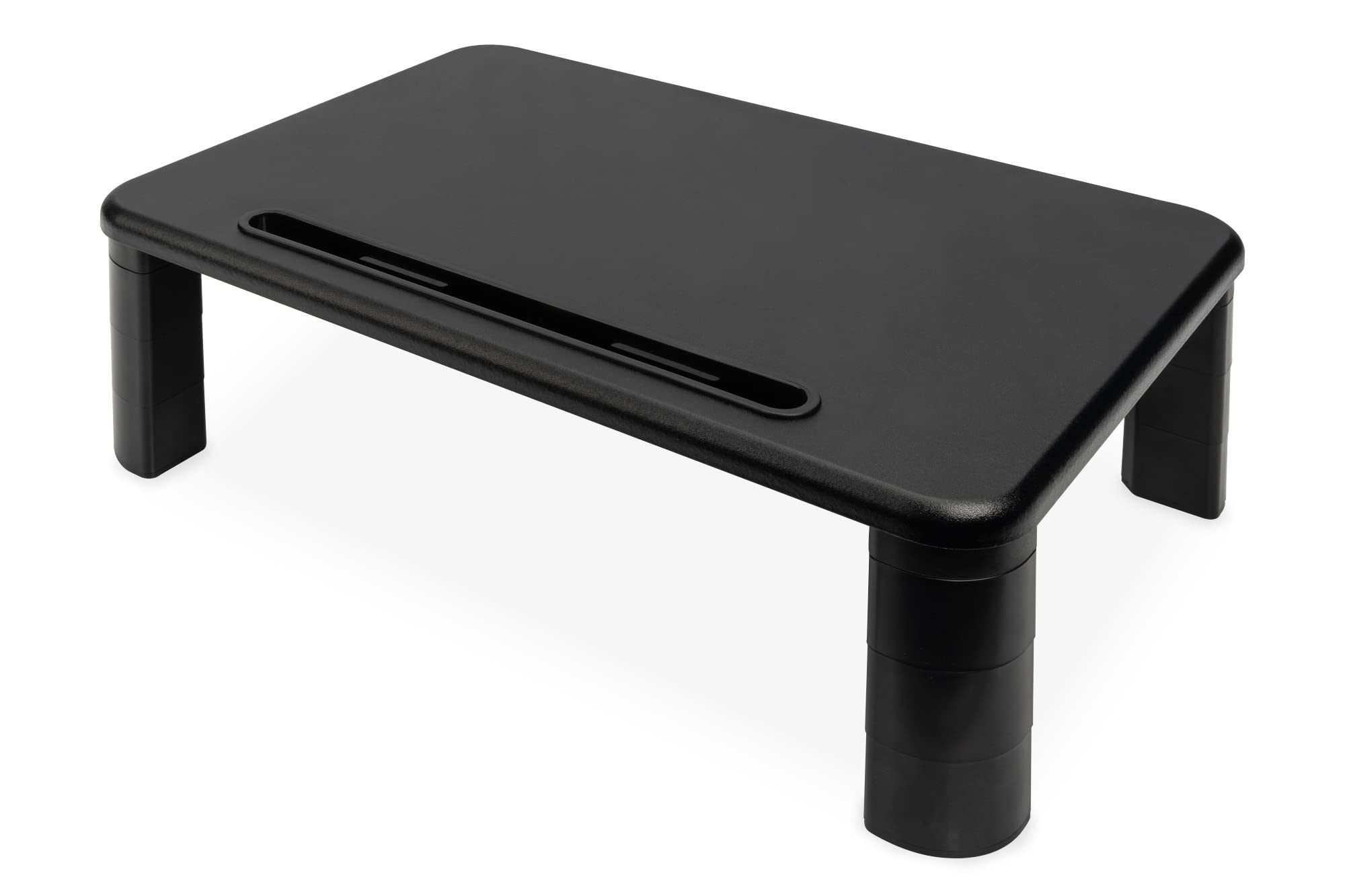 DIGITUS Ergonomic Monitor Riser Stand - Adjustable 3 Height Settings - Supports 10kg Weight Capacity - Perfect for Laptop, Tablet & Smartphone - Ideal for Home Office & Workspace Setup