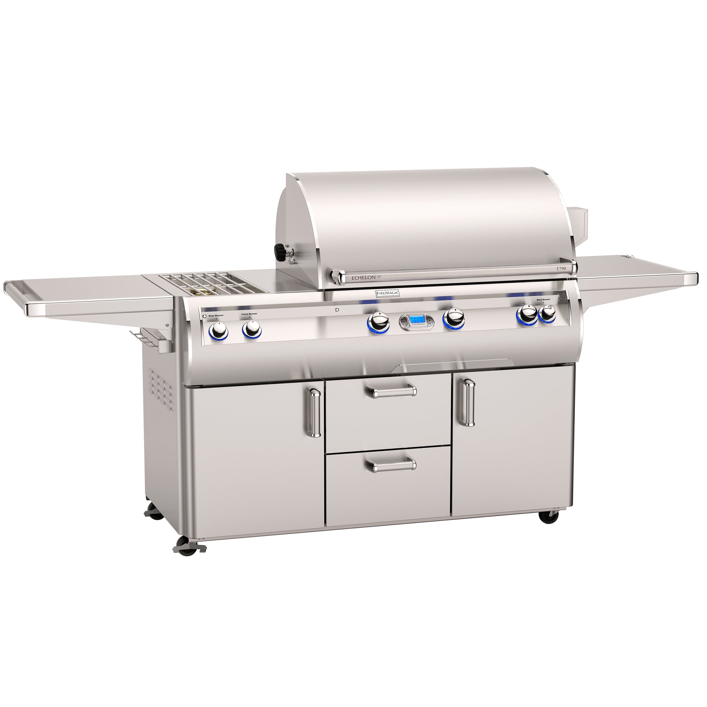 Fire Magic Echelon Diamond E790s 36-Inch Freestanding Propane Gas Grill with Rotisserie, Double Side Burner & Digital Thermometer - Perfect for Outdoor Cooking, Backyard BBQs, and Patio Entertaining