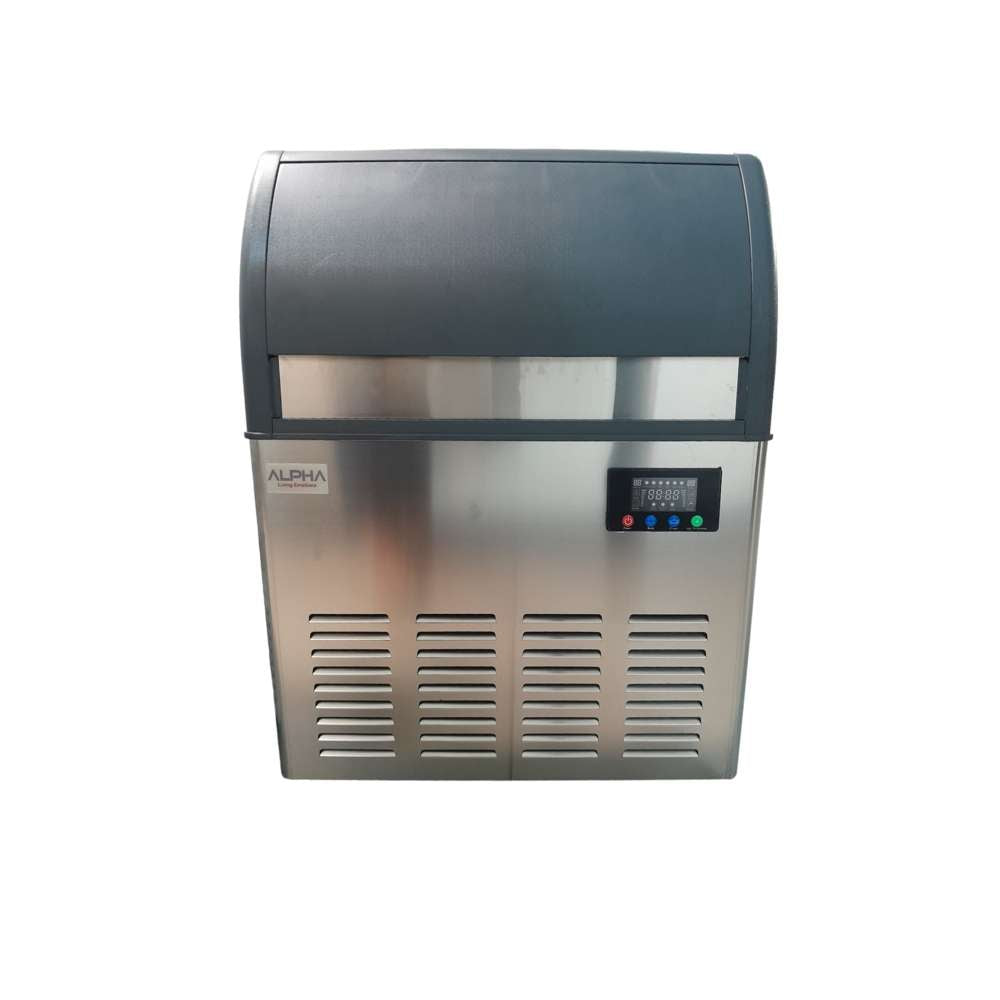 Alpha 60kg Commercial Ice Maker Machine - Heavy Duty for Restaurants, Bars, and Catering Services - Perfect for High Volume Ice Production in Food Service Industry