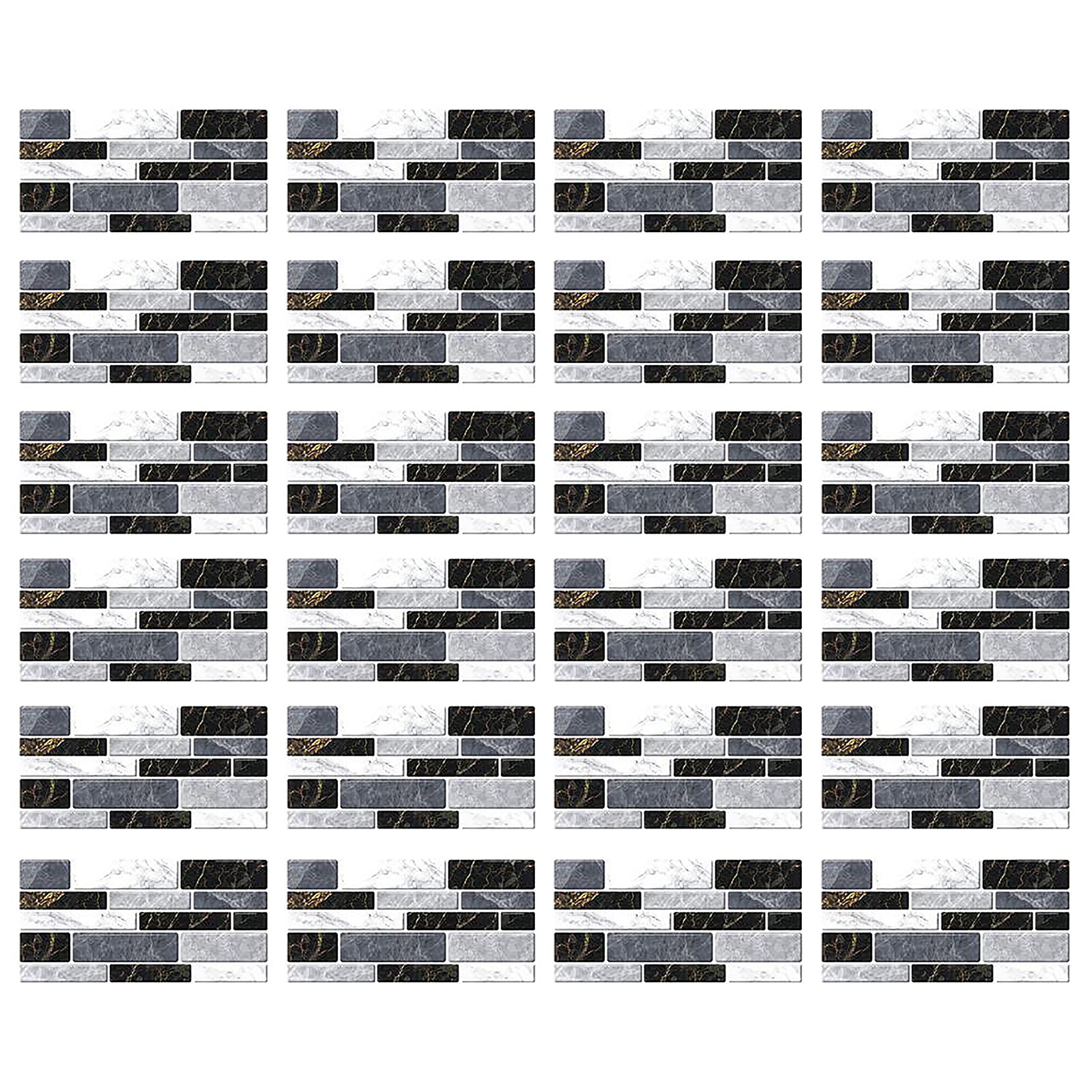 1#LU Self-Adhesive Crystal Film Wall & Floor Tiles - Peel and Stick Imitation Tile Stickers for Kitchen Backsplash, Bathroom, Living Room Decor
