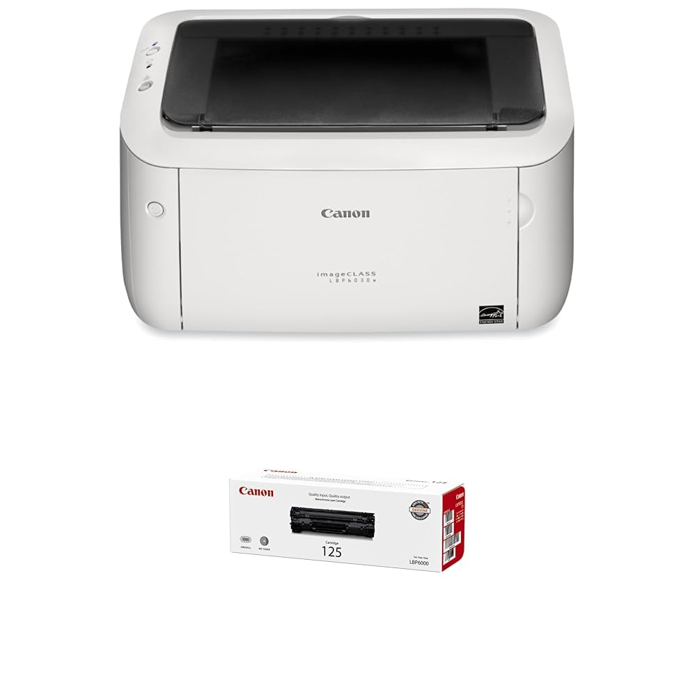 Canon imageCLASS LBP6030w Wireless Laser Printer with Black Toner Cartridge Bundle - Perfect for Home Office & Small Business Printing Needs