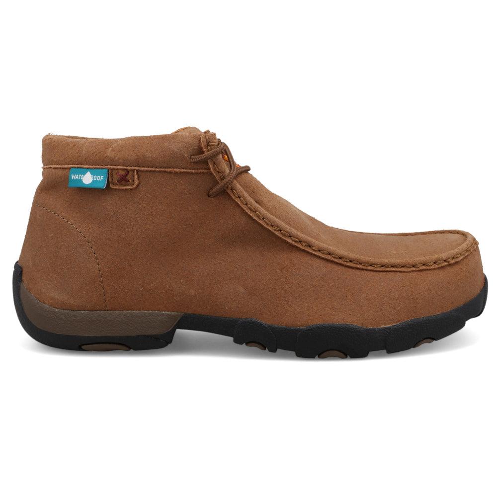 Men's Leather Work Chukka Driving Moccasin Shoes - Comfortable Slip-On Casual & Business Loafers for Office, Travel, and Daily Wear