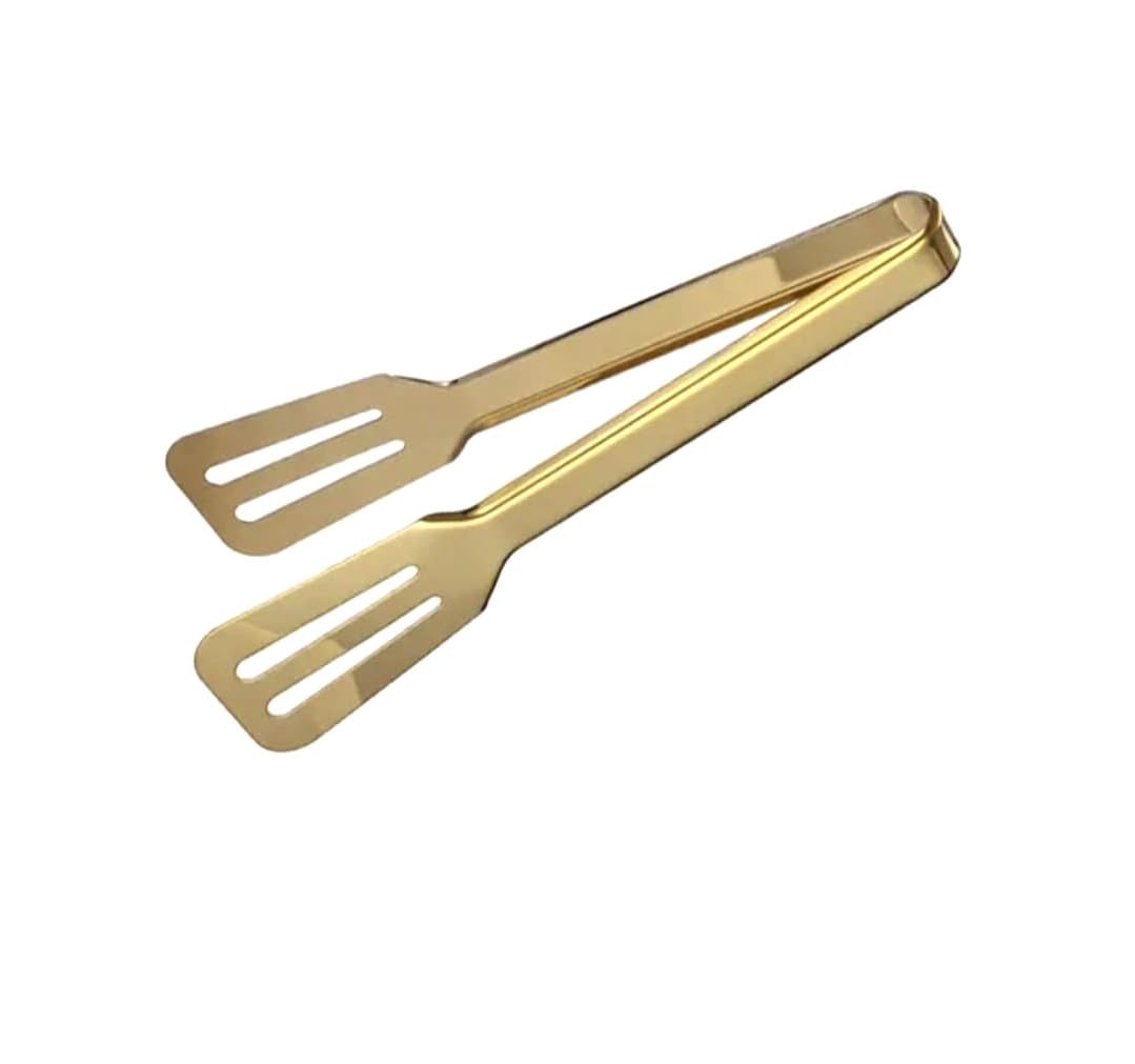Premium Stainless Steel Buffet Serving Tongs - Heavy Duty Salad BBQ Tongs for Cooking, Grilling, Frying, Pastry & Sandwich Making - 25cm Kitchen Utensil for Restaurants, Catering & Home Use