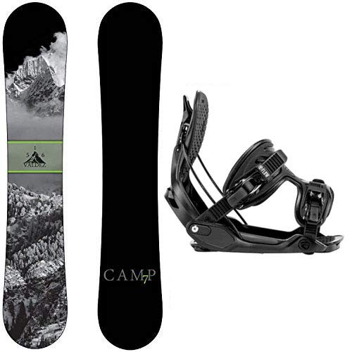Camp Seven Valdez 2022 All-Mountain Snowboard with Flow Bindings - Complete Snowboard Package for Men & Women | Perfect for Freeride, Powder & Backcountry Adventures