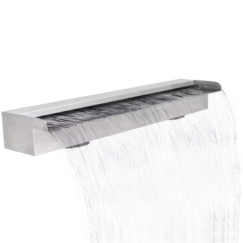 BLUECC Stainless Steel Rectangular Pool Fountain - 35.4