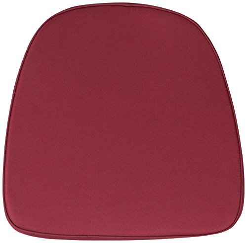 Flash Furniture 22-Pack Soft Burgundy Fabric Chiavari Chair Cushions - Comfortable Seat Pads for Weddings, Banquets, and Events