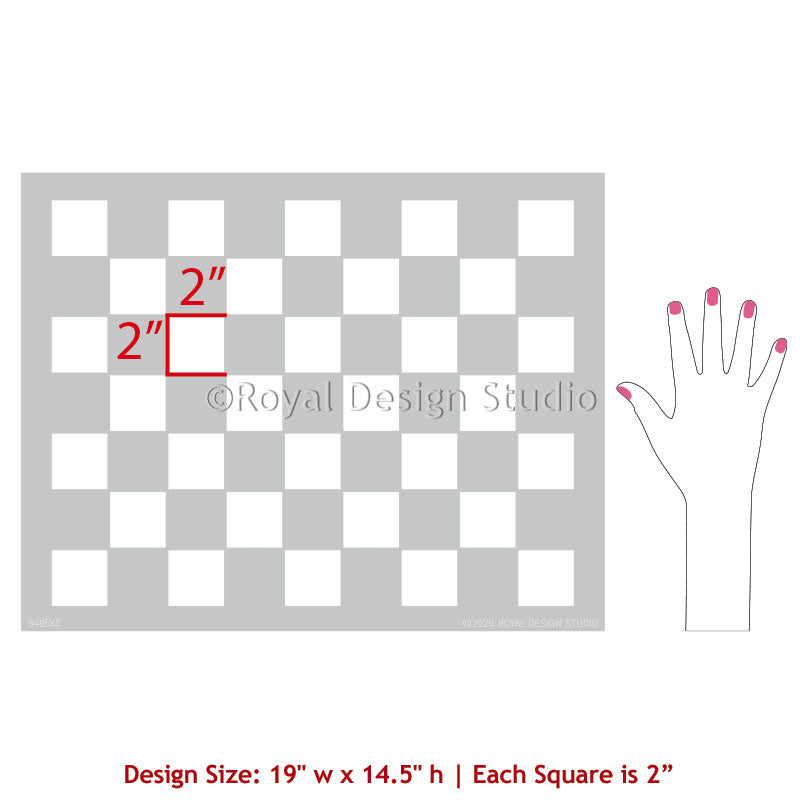 Check it Out Backsplash Stencil - Reusable DIY Tile Stencil for Kitchen & Bathroom Renovation - Perfect for Wall Decor, Home Improvement & Craft Projects