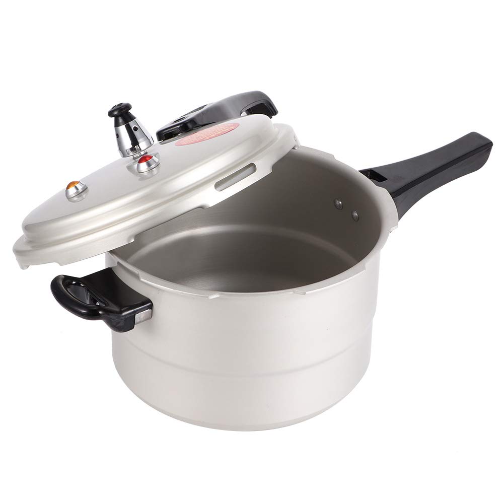 Premium 4L/5L Stainless Steel Pressure Cooker with Anti-Scald Handle - Compatible with Electric, Ceramic & Gas Stoves (20cm) - Perfect for Steaming, Cooking & Meal Prep
