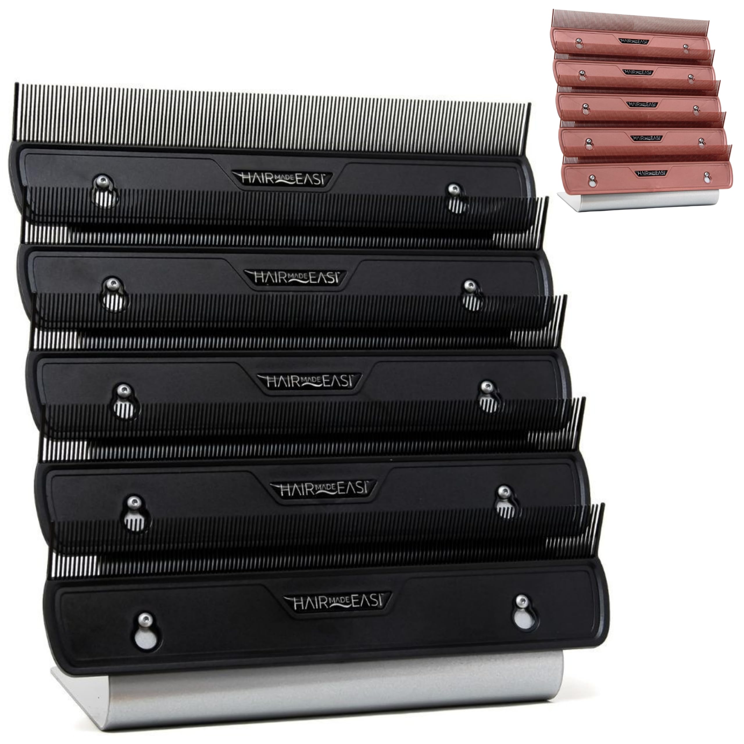 HairMadeEasi Hair Extension Refit Rack - Professional Hair Extension Tools for Stylists & Salons (Black) | Perfect for Hair Extension Maintenance, Storage & Organization at Home or Salon