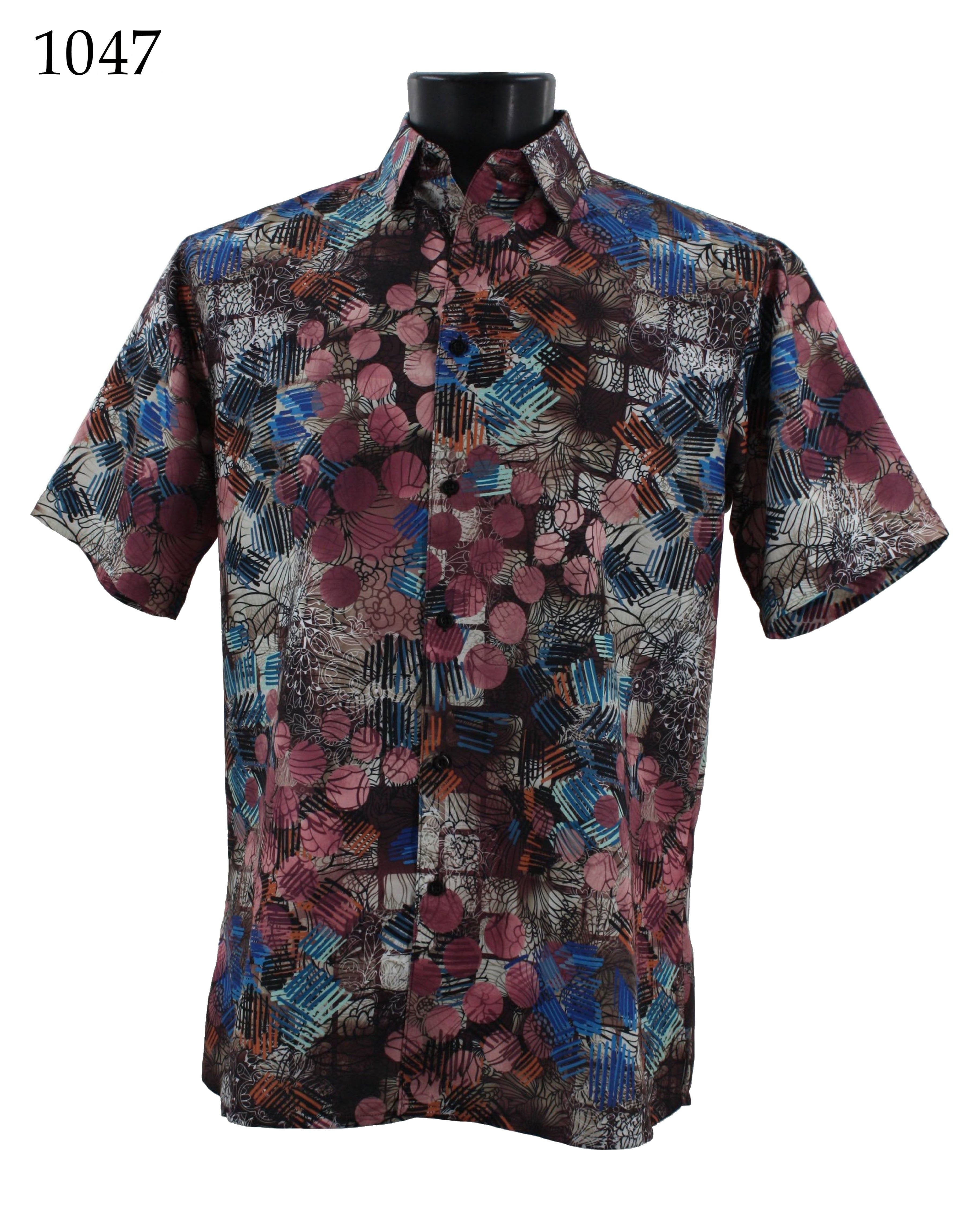 Bassiri Men's Short Sleeve Casual Shirt 1047 - Comfortable Summer T-Shirt for Outdoor Activities & Daily Wear