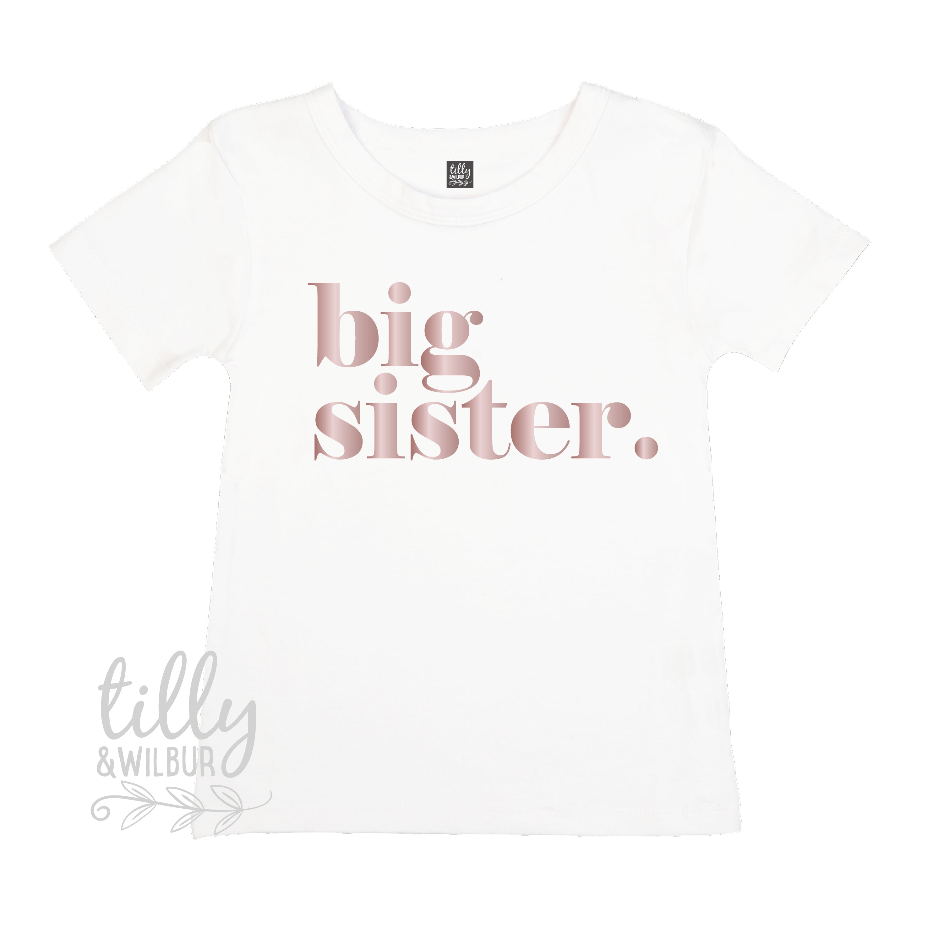 Big Sister T-Shirt & Bodysuit - Cute Matching Outfits for Siblings - Perfect for Family Photos, Birth Announcements & Special Occasions