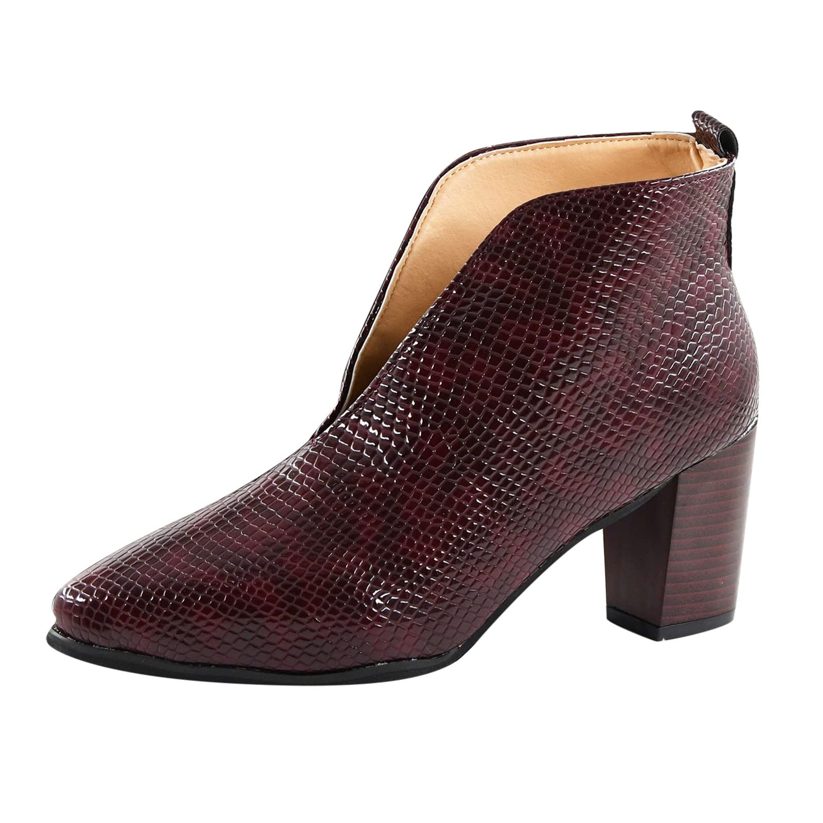YUHAOTIN Women's Bump Toe Sandals - 4th of July Peep Toe Ankle Boots with Heel | Leather Stacked Booties for Western Style & Arch Support | Perfect for Summer Festivals, Parties & Casual Outfits