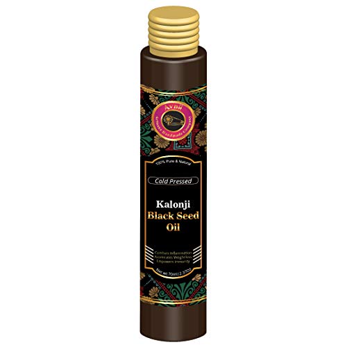 Pure Cold-Pressed Black Seed Oil (Kalonji Oil) - 70ml | USDA Organic, Unrefined Nigella Sativa Oil for Hair Growth, Skin Care & Immune Support | Perfect for Cooking, Aromatherapy & Natural Remedies