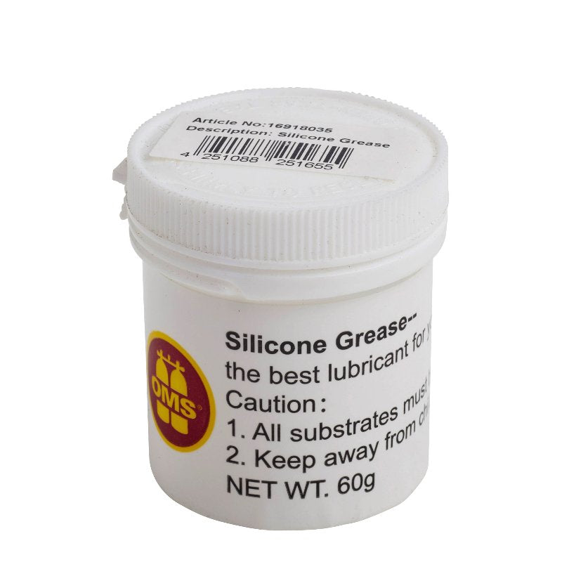 OMS High-Temperature Silicone Grease 60g - Lubricant for Automotive, Plumbing & Industrial Use - Waterproof & Long-Lasting
