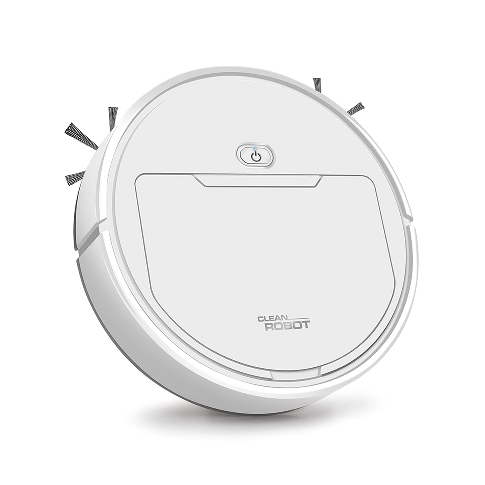 Smart Robotic Vacuum Cleaner and Mop - Rechargeable, Self-Charging for Hardwood Floors, Carpets & Pet Hair - Ideal for Homes with Pets, Kids & Allergies (White)