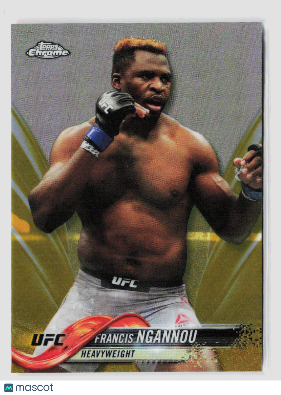 2018 Topps Chrome Francis Ngannou Gold Refractor #32/50 UFC Heavyweight Fighter Card - Perfect for Sports Memorabilia Collectors and MMA Fans Display