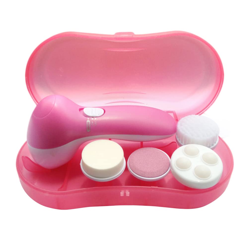 FOMIYES 4-in-1 Electric Facial Cleansing Brush - Rechargeable Silicone Face Massager & Cleaner for Women, Deep Pore Cleansing, Skin Lifting & Exfoliation | Perfect for Daily Skincare Routine, Spa Day & Travel Beauty Essentials