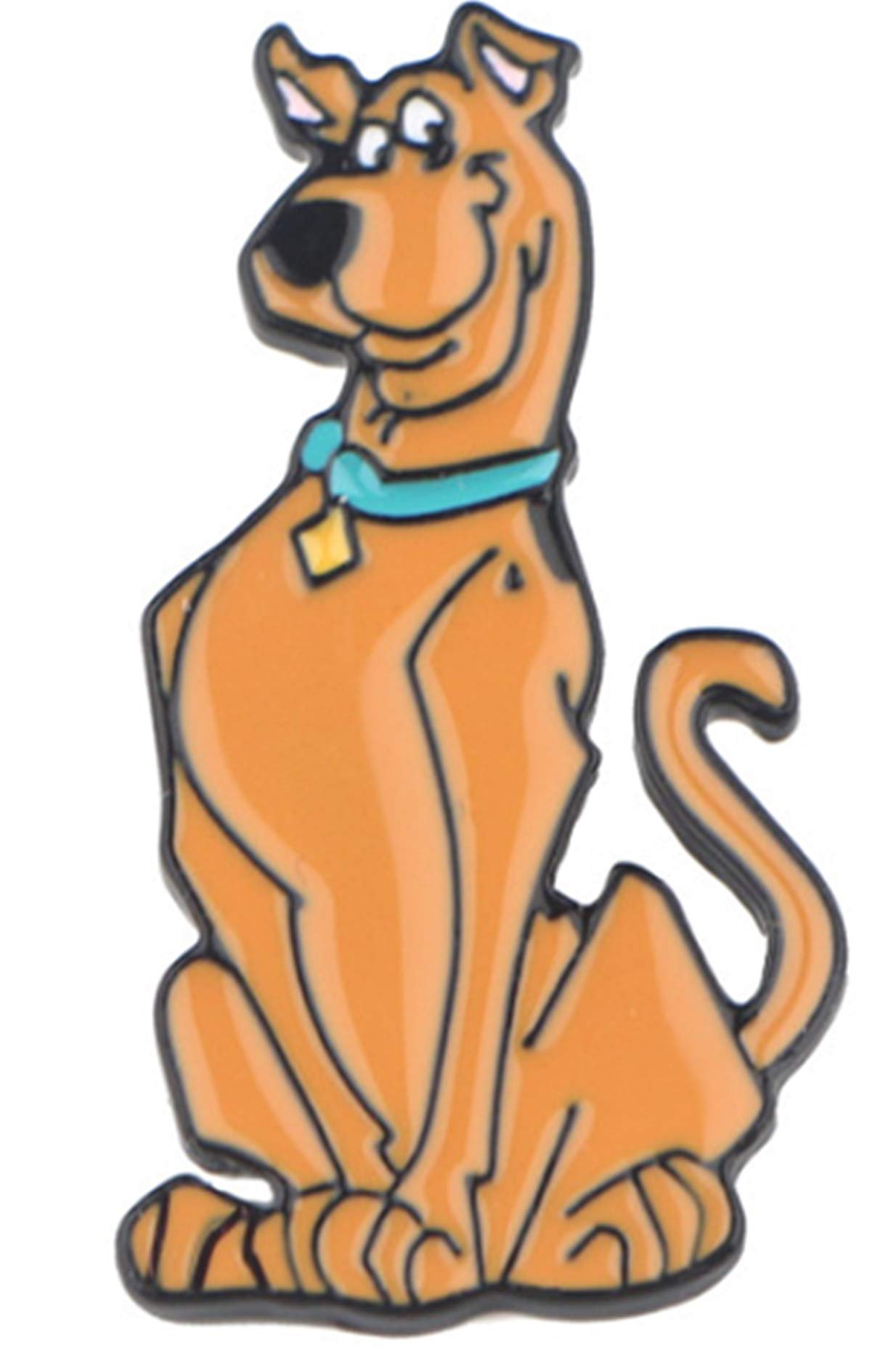 Scooby Doo Sitting 1 Inch Tall Metal Enamel Pin - Cartoon Character Collectible for Backpacks, Jackets & Laptop Bags - Perfect Gift for Fans & Collectors