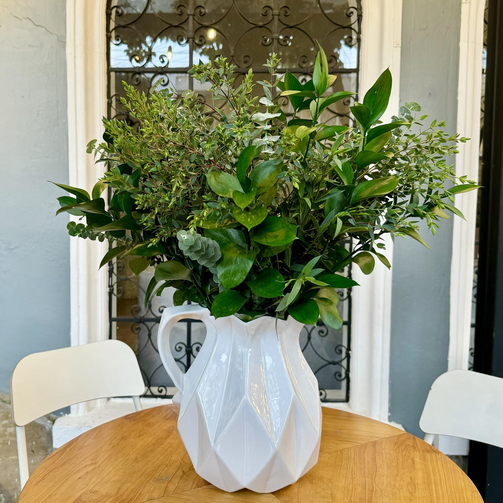 80 Stems Fresh Mixed Greens Flowers | Bulk Wedding Baby Shower Floral Decor | Perfect for Centerpieces, Bouquets, and Event Decorations